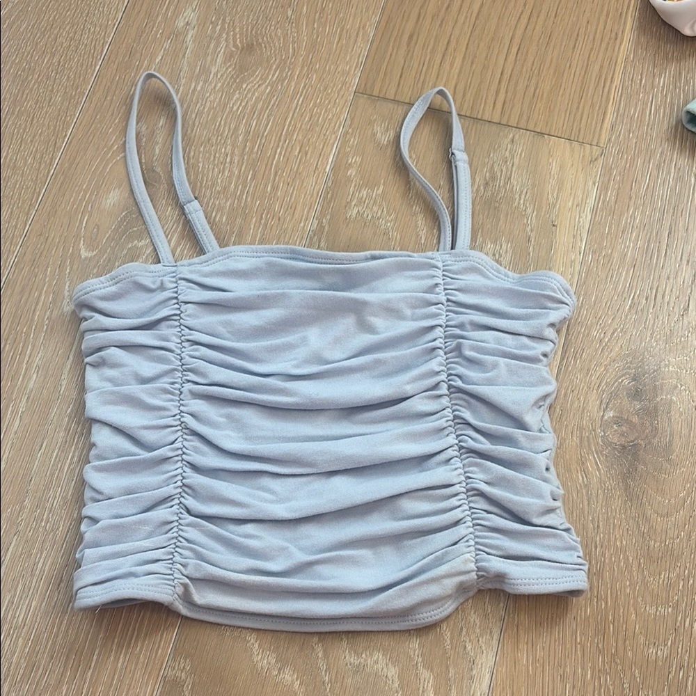 Hollister Light Gray Ruched Camisole